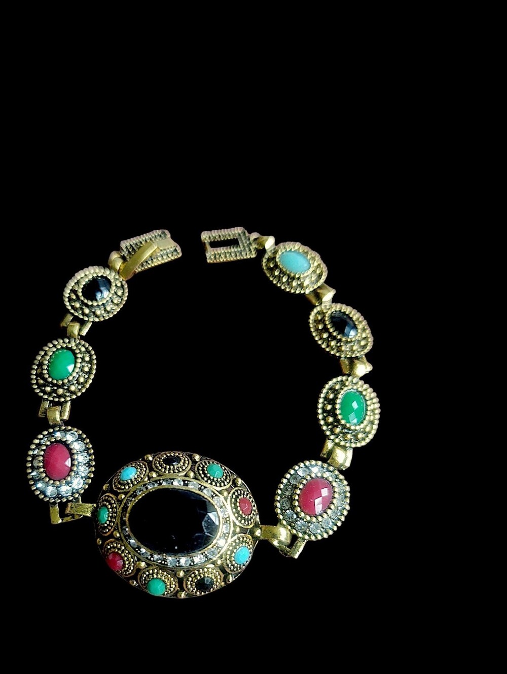 Multi-Color Cabochon Bracelet